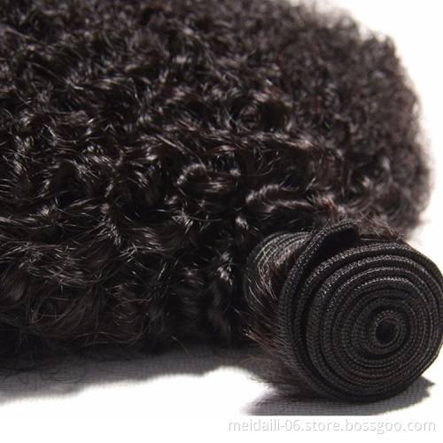 aliexpress hot sale natural color easy to dye human hair double drawn brazilian human hair afro kinky curly